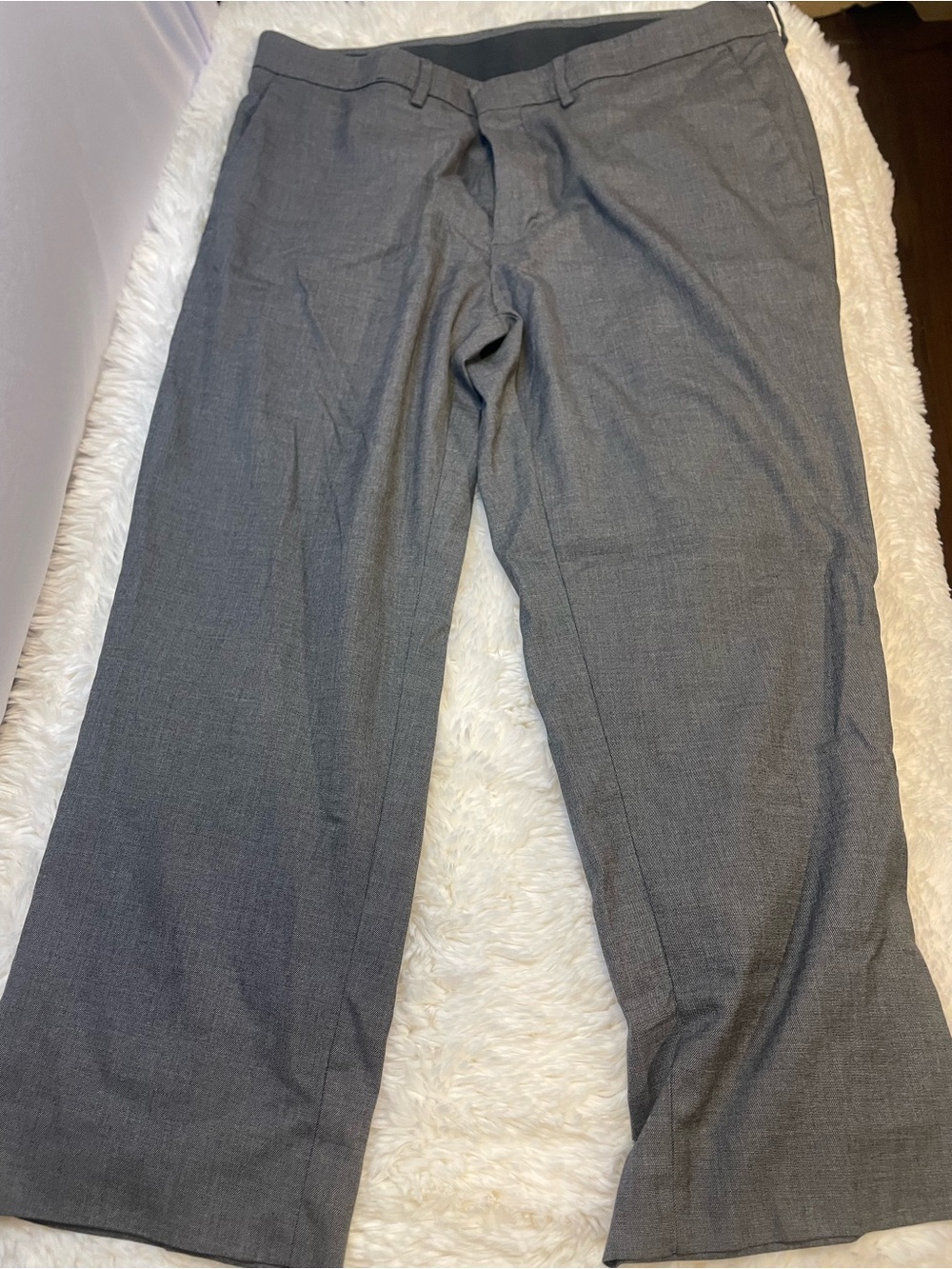 Men's Gray Dress Pants - Classic Straight Fit